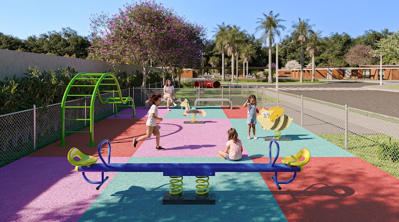 Playground ao Ar Livre no Residencial Manhattan Itu